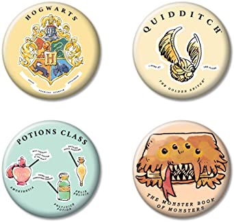 Ata-Boy Harry Potter Charms Set of 4 1.25" Collectible Buttons