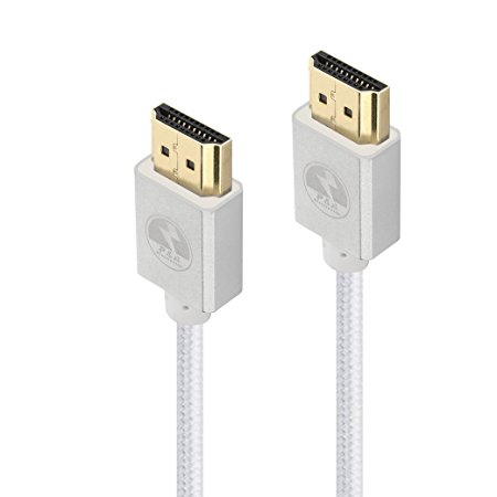 P&A HDMI Cable 5M- Gold Plated Connectors - Ethernet, Audio Return Channel - Video 4K 2160p, HD 1080p, 3D - Xbox PlayStation PS3 PS4 PC Apple TV-HDMI 2.0 (4K) Ready High Speed 18Gbps-Silver-15ft