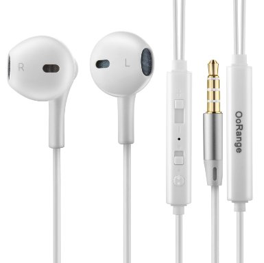OoRange Earphones with Volume Control and Mic for iPhone iPod iPad Android
