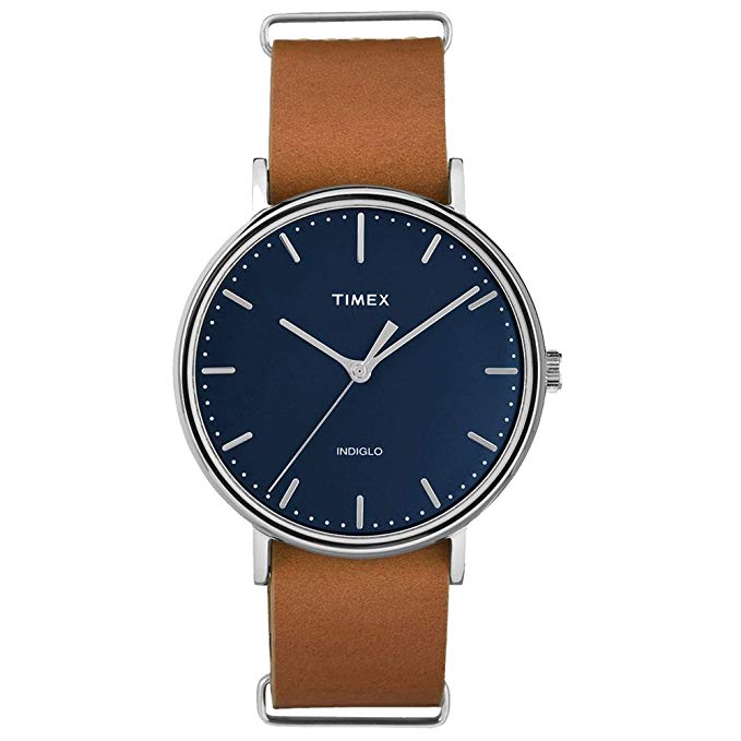 Timex Men's Fairfield Slip-Thru 41mm Leather Strap Watch