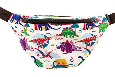 KANDYPACK Dinosaur Fanny Pack with Hidden Pocket Perfect for Raves and Festivals
