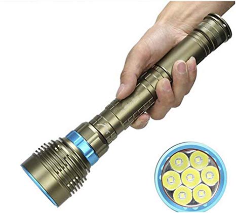 Eplze Underwater 12000Lm Diving Torch 7x CREE XM-L2 LED Flashlight   18650 Battery