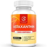 Astaxanthin -12mg Maximum Strength- Boost Energy Improve Heart Health and Reduce Eye Fatigue - All Natural Ingredients - Best Anti-Inflammatory for Ultimate Pain Relief and Joint Recovery - Powerful Carotenoid for Superior Anti-Aging Antioxidant Support - 60 Softgels