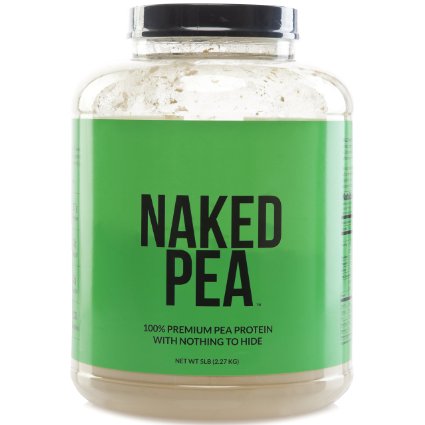 NAKED PEA - 100% Pea Protein Isolate from North American Farms - 5lb Bulk, Plant Based, Vegetarian & Vegan Protein. All 9 Essential Amino - Easy to Digest - Speeds Muscle Recovery - Non-GMO - No Preservatives - Gluten Free, Lactose Free, Soy Free - 76 Servings