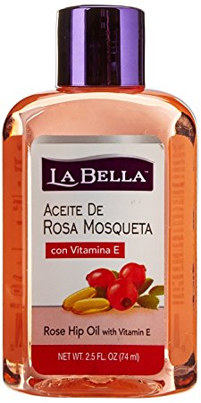 La Bella Rosa Mosqueta Rose Hip Oil With Vitamin-E, 2.5 Ounce
