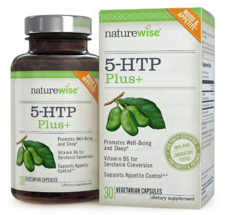 NatureWise 5-HTP 200mg Advanced Time Release, Supports Appetite Suppression, Mood, Stress, and Sleep, 30 count