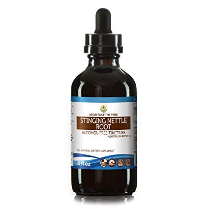 Stinging Nettle Alcohol-FREE Liquid Extract, Organic Stinging Nettle (Urtica Dioica) Dried Root (4 FL OZ)