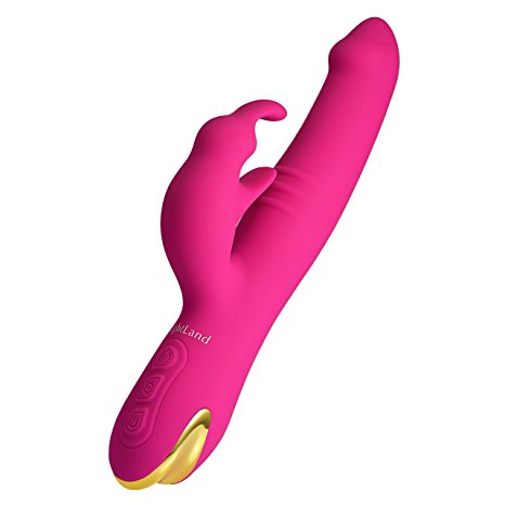 Wireless Rabbit Vibrator,(Dual Motor) NightLand G Spot Vagina Clitorial Stimulator Waterproof Silicone USB Rechargeable Massager with 360°Rotation Modes & 7 Speed Vibration Frequency Adult Sex Toy for Women or Couples