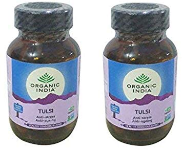 Organic India Tulsi 60 Capsules (Pack of 2)