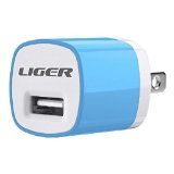 Wall Charger Liger Universal USB Wall Charger Made for Iphone 6 5 5s 5c 4S Ipad 2 3 4 Ipad Mini Ipod Touch Ipod Nano Samsung Galaxy S5 S4 S3 Note 2 3 And Most Android Phons Blue
