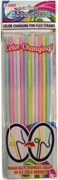 FunFlex Color Changing Disposable Straws - Slim by Cool Change