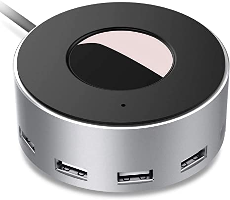 Vogek 6-Port USB Charger Desktop Charging Station with Smart Identification (Silver)