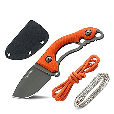 Tactical Survival Wrapped Neck Chain Knife Camping Knife