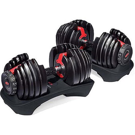 Bowflex SelectTech 552 Adjustable Dumbbells Syncs with Free SelectTech App & Space Saving (Pairs)