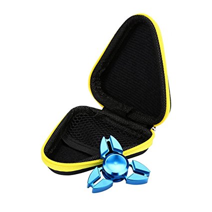 Toy Accessories,Putars Gift For Fidget Hand Spinner Triangle Finger Toy Focus ADHD Autism Bag Box Carry Case Packet(Yellow)