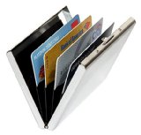 RFID Credit Card Holder - Premium Stainless Steel Blocking Credit Card Wallet - Best Protection for All Banking And Office Business Cards Against RFID Scanning Criminals - Slim Metal Business Card Case Ideal For Travel - Money Back LIFETIME GUARANTEE