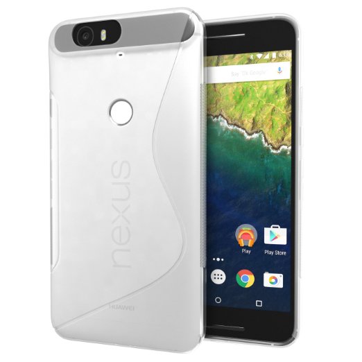 Nexus 6P Case Cimo Wave Premium Slim TPU Flexible Soft Case for Huawei Google Nexus 6 2015 - Clear