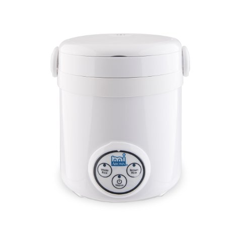 Aroma Mi 3-Cup Cooked 15-Cup UNCOOKED Digital Cool Touch Mini Rice Cooker