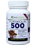 Forskolin 500 mg Super MAX - Highest concentration of Forskolin on the market - Standardized to 20 yielding an incredible 100 mg Active Coleus Forskolin - This is double most other Forskolin on the market - Belly Buster - Promotes the Breakdown of Stored Fat Fat Blocker Increases Metabolism and is an Appetite Suppressant - 30 capsules -1 Month Supply - No Side Effects