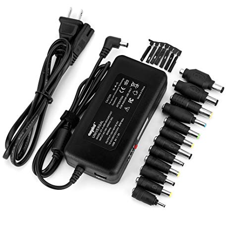 Selectec Universal 12 Tips Laptop AC Adapter Power Supply Charger Replacement for HP DELL Sony Acer Asus Fujitsu Gateway IBM Lenovo Toshiba Satellite (18.5V 3.5A/19V 3.16A/19V 3.42A/19V 4.74A)