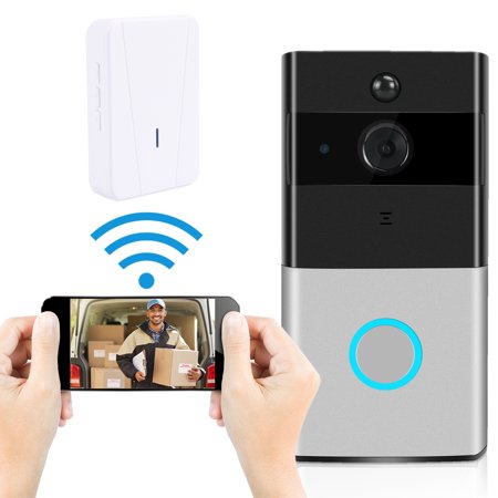 Wireless Doorbell Camera Video WiFi Smart Home Security Doorbell Night Vision Motion Detection Phone Intercom Not Included Ding Dong