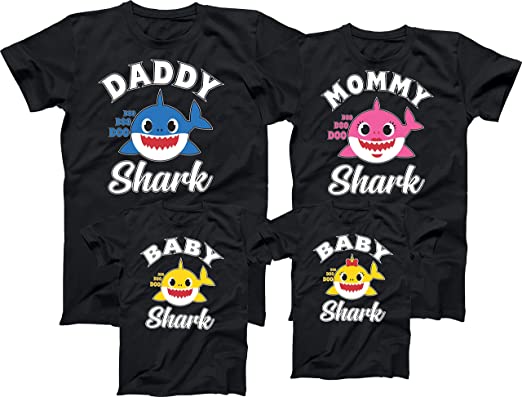 Daddy, Mommy, Baby, Brother,Sister Shark Family Toddler Adults Youth