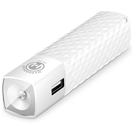 HyperGear Power Stik 2600mAh Portable External Battery Charger Safe Charge Technology Power Bank with Flashlight