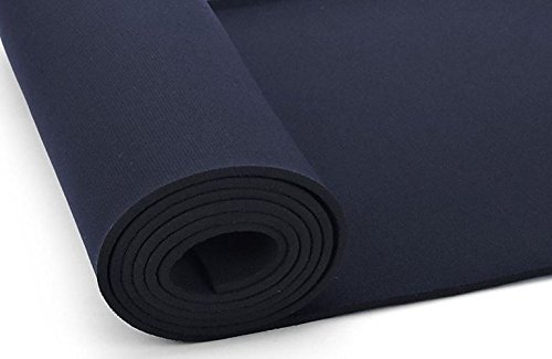 Primode Sponge Neoprene Roll Black Finished With Fabric For Multi Purpose Use, 1/4” Thick X 14” Wide X 58” Long