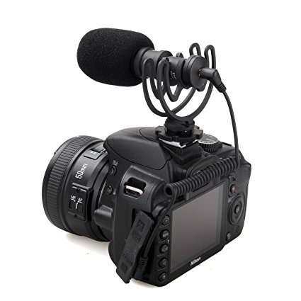 EACHSHOT COMICA CVM-VM10 Cardioid Directional Condenser Shotgun Video Microphone Mic for Camera Canon, Nikon, Sony A6500 A6300, Panasonic GH4 GH3, iPhone Vlog Vlogger w/ 3.5mm TRRS TRS Cable