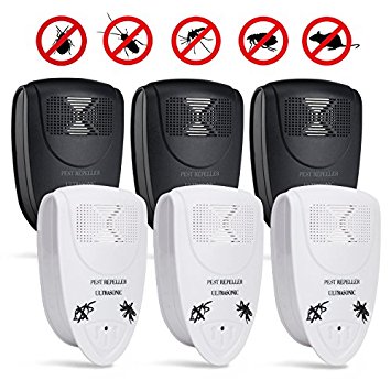 Pest Control Ultrasonic Repeller - Electronic Pest Control Plug In repellent indoor（6 packs）-Rodents & Insects Repellent - Repels Mosquitoes, Mice, Spiders, Ants, Rats, Roaches, Bugs, Human & Pet Safe