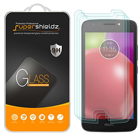 [3-Pack] Supershieldz For Motorola "Moto E4" / Moto E (4th Generation) Tempered Glass Screen Protector, Anti-Scratch, Anti-Fingerprint, Bubble Free, Lifetime Replacement Warranty