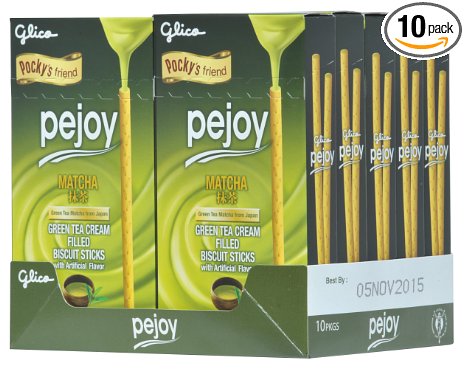 Pejoy Biscuit Stick, Matcha, 1.98 Ounce (Pack of 10)