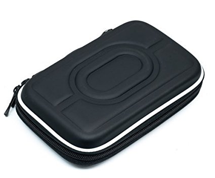 QUMOX Black 2.5" Hdd Bag Hardcase For Portable Hard Disk Drive Case Twin Zipper Cover