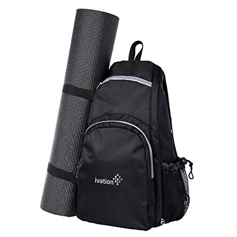 Yoga Mat Backpack Multi Purpose Crossbody Sling for Gym, Hiking or Travel, Beach
