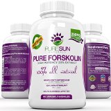Forskolin 20 Standardized by Pure Sun Naturals 9679 Premium Fat Burner Supplement and Appetite Suppressant 9679 Pure and Potent Coleus Forskohlii Extract 9679 250mg per Capsule - FULL 90 Day Supply 90 Caps