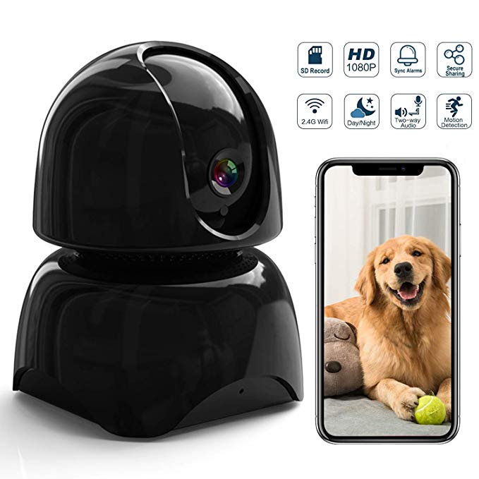 WiFi Security Camera 1080P,Home IP Indoor Cameras,Wireless Pan/Tilt/Zoom Cam Baby Pet Elder Monitor,Two-Way Audio HD Night Vision, Motion Tracker, Auto-Cruise, Remote Monitor