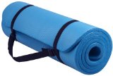 BalanceFrom GoYoga All-Purpose 12-Inch Extra Thick High Density Anti-Tear Exercise Yoga Mat with Carrying Strap
