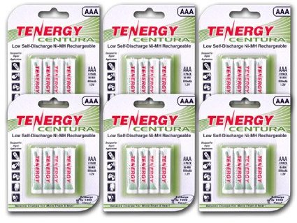 Tenergy Centura AAA Low Self-Discharge LSD NiMH Rechargeable Batteries 6 Cards 24xAAA
