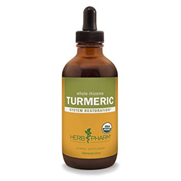 Herb Pharm Certified Organic Turmeric Root Extract for Musculoskeletal System Support - 4 Ounce