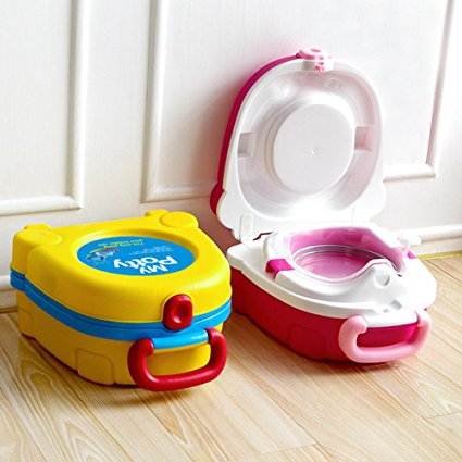 Lopkey Home Cartoon Children Potty Seat Traveling Car Portable Toilet for Kids