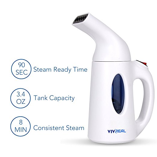 Clothes Steamer - Handheld Garment Steamer with 3.4Oz Capacity for Home & Travel Ideal for Clothes, Curtains, Carpets - Powerful Garment Steamer for Clothes Portable Fabric Travel Steamer