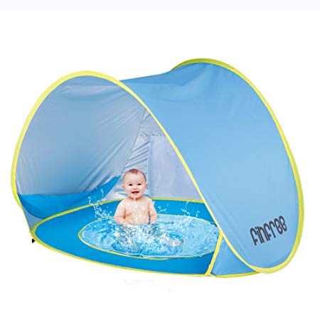 FINFREE 2018 Baby Beach Tent With Pool, UPF50  Pop Up Sun Shade For Infant