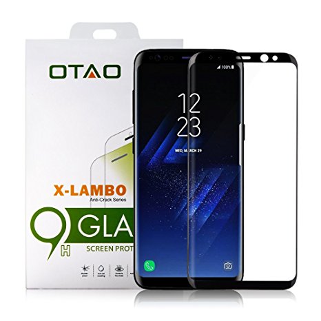 Samsung S8 Plus Screen Protector(3D Glass), OTAO 3D [Full Coverage] Tempered Glass Screen Protector for Samsung Galaxy S8 Plus/8  (Full-coverage)
