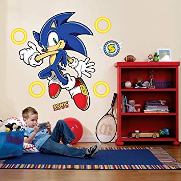 BirthdayExpress Sonic the Hedgehog Room Decor - Giant Wall Decals