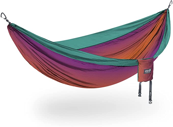 ENO, Eagles Nest Outfitters DoubleNest Print Lightweight Camping Hammock, 1 to 2 Person, Fade/Seaglass