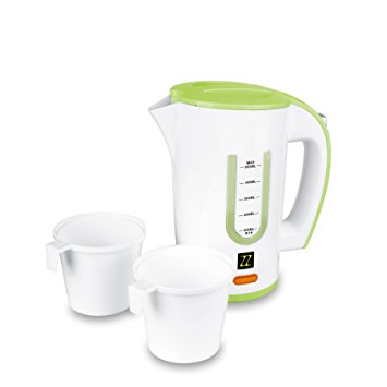 ZZ T366 Dual Voltage Travel Electric Kettle with 0.5 Liter Water Tank Capacity 1000-Watt, Green