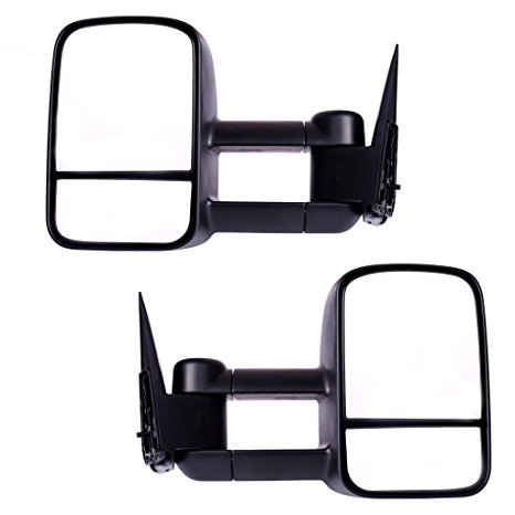 DEDC Chevy Tow Mirrors 99-06 Chevy Towing Mirrors Manual Towing Mirrors Chevy Silverado Sierra Tow Mirrors Pair For Chevy Silverado GMC Sierra Truck