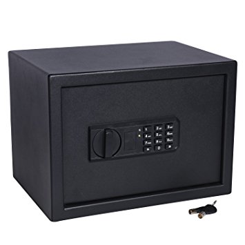 Ivation Keypad Digital Home Safe – 9.8” x 13.7” x 9.8” Home Security Box, Backup Keys & Mounting Kit