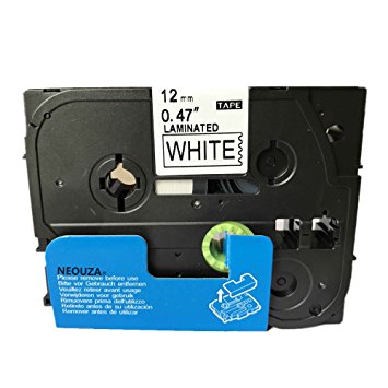 Compatible For Brother P-Touch Laminated TZe TZ Label Tape Cartridge 12mm x 8m (TZ-231 TZe-231 Black on White)