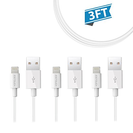Lightning Cable ZOETOUCH for iPhone Cable, iPhone iPad iPod - 3 Feet (3 Pack)